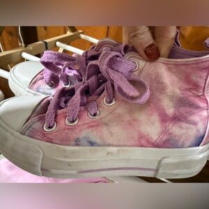 Wonder Nation Pink and Purple Tie-Dye Sneakers